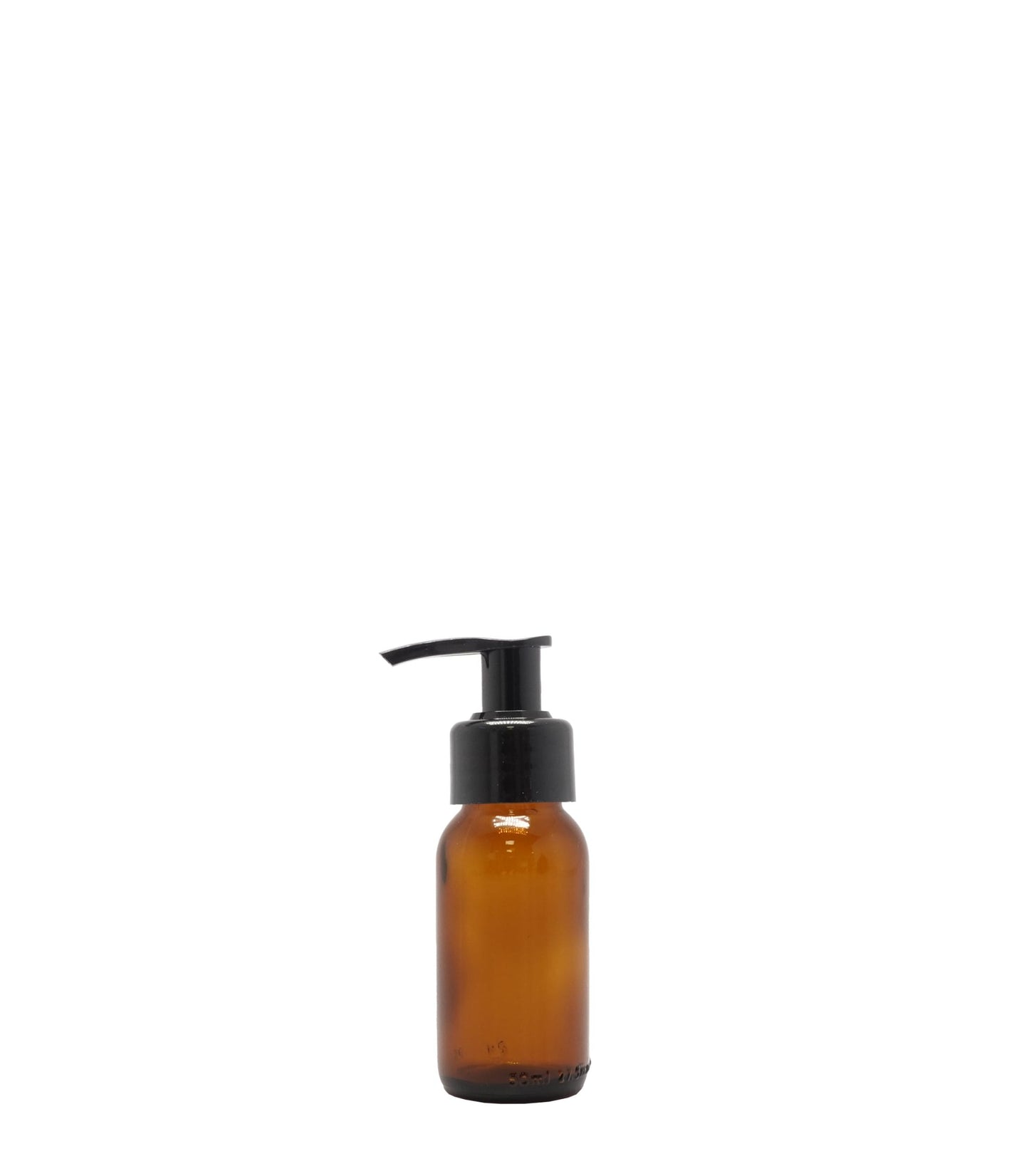 50ml Amber Generic Glass Bottle With Black Lotion Pump Box Of 110 Units