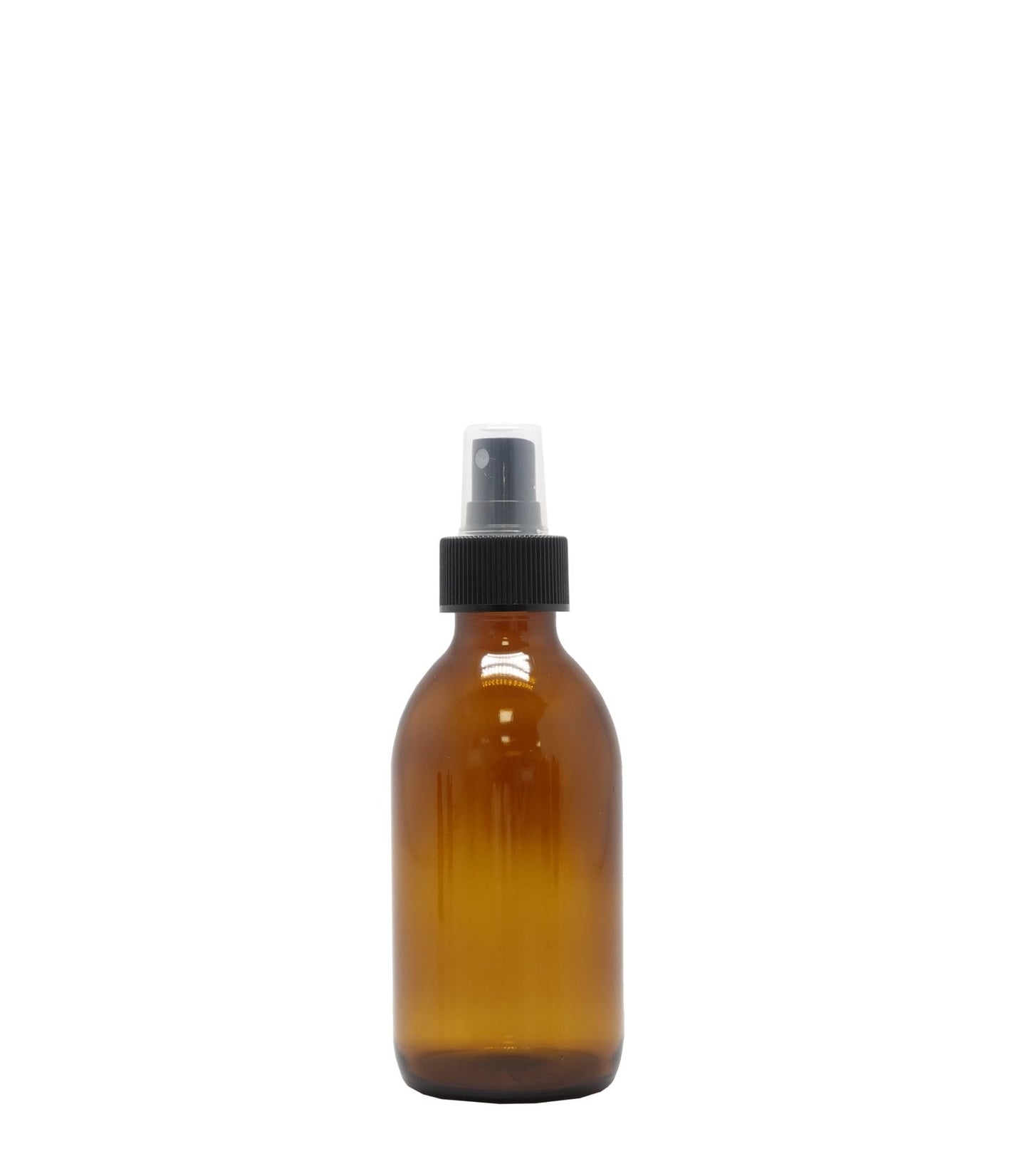 200ml Amber Generic Glass Bottle With Black Mist Spray Box Of 50 Units
