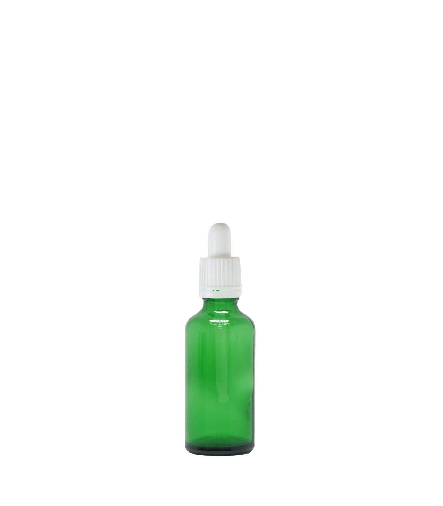 50ml Green Glass Dropper Bottle With White Pipette Pack Of 25 Units
