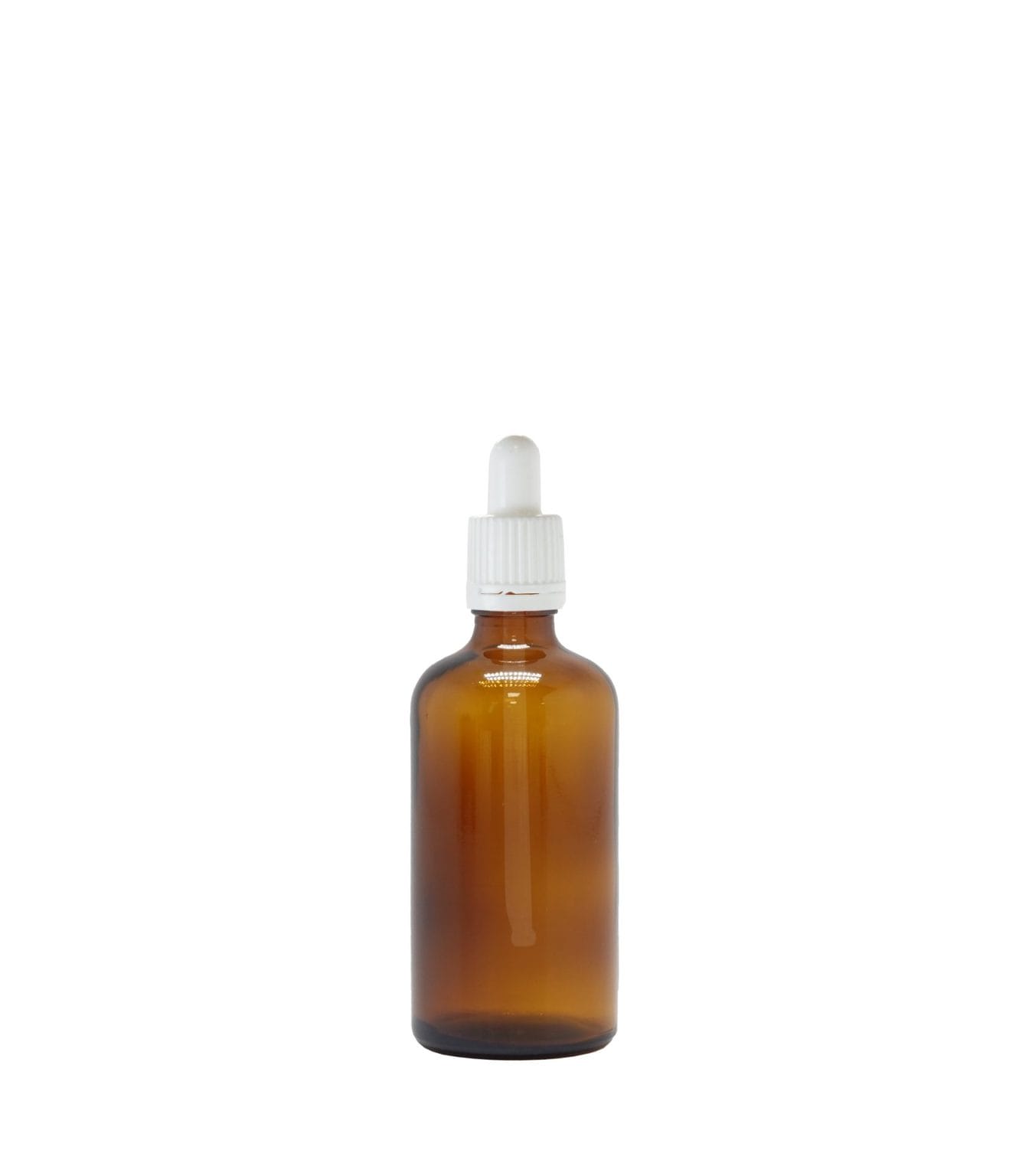 100ml Amber Glass Dropper Bottle With White Pipette Box Of 50 Units