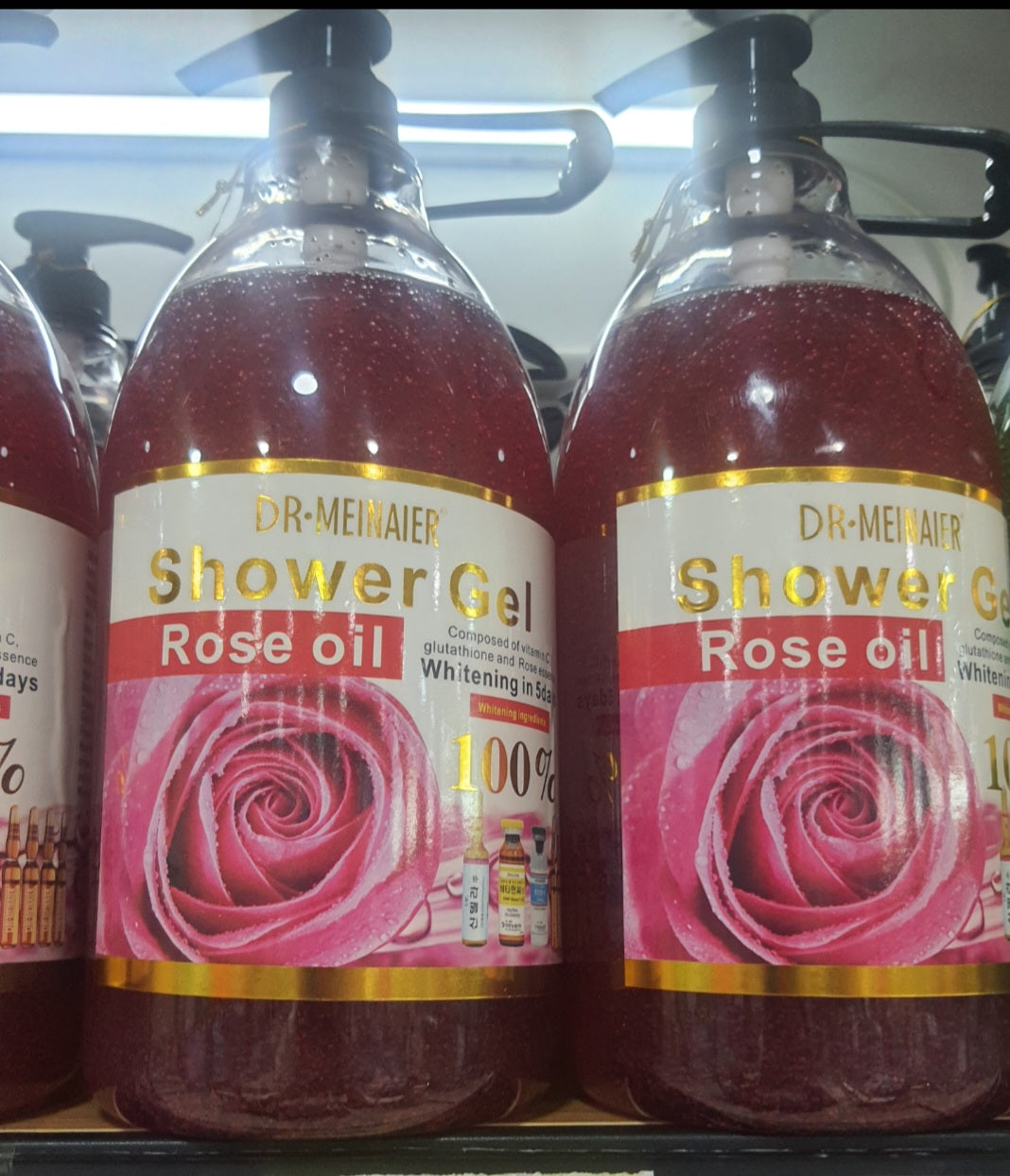 2Litres Rose Oil Skin Whitening Shower Gel Pack Of 6