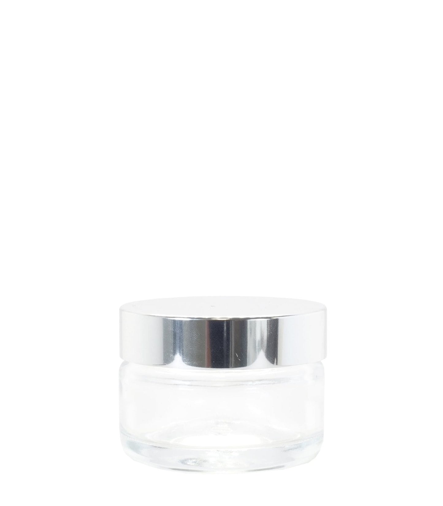 50g Clear Glass Jar With Silver Lid