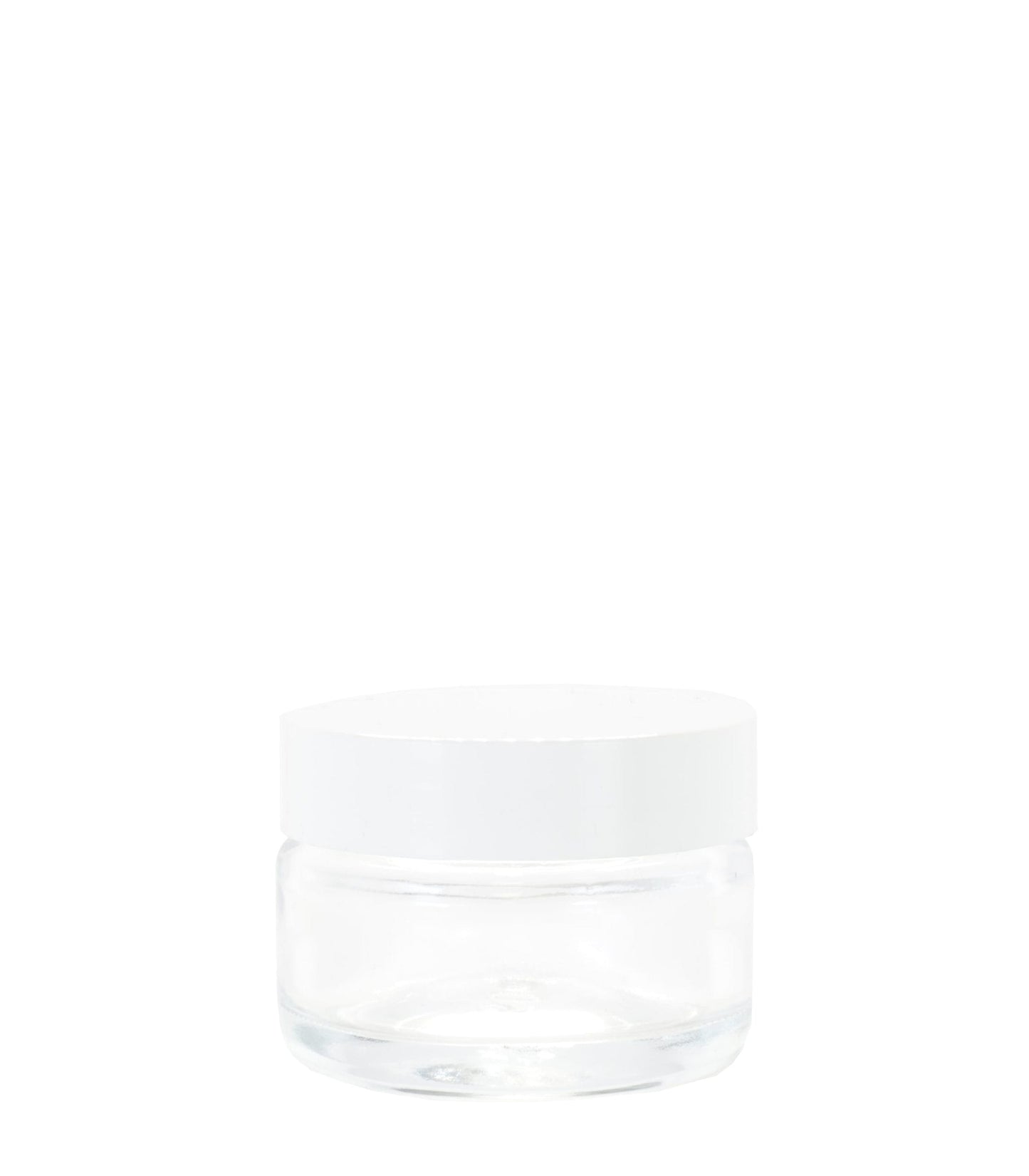 50g Clear Glass Jar With White Lid Box Of 140
