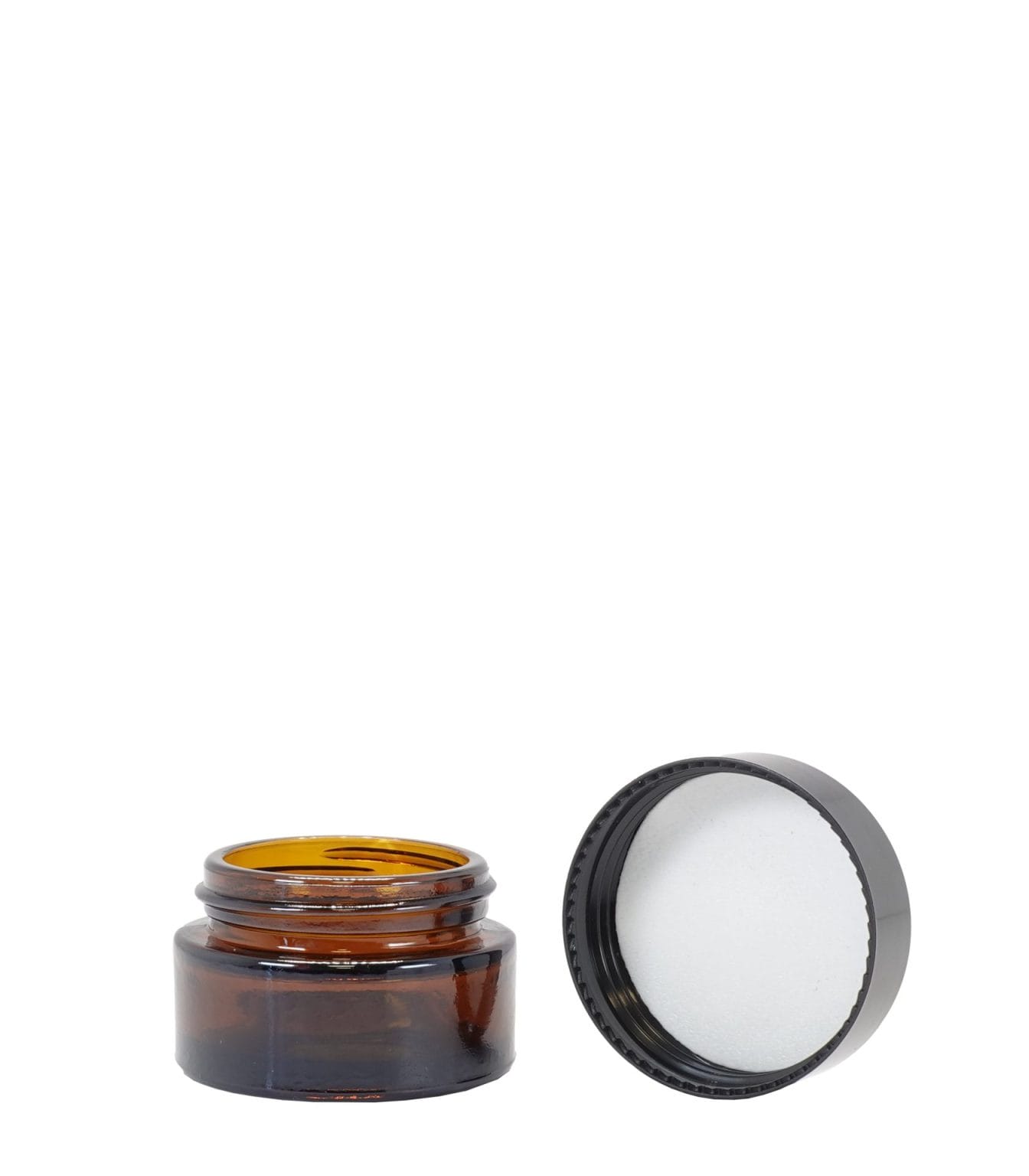 20g Amber Glass Jar With Black Lid