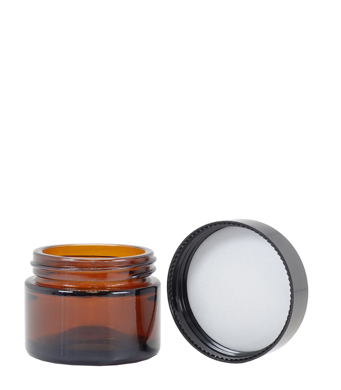 50g Amber Glass Jar With Black Lid