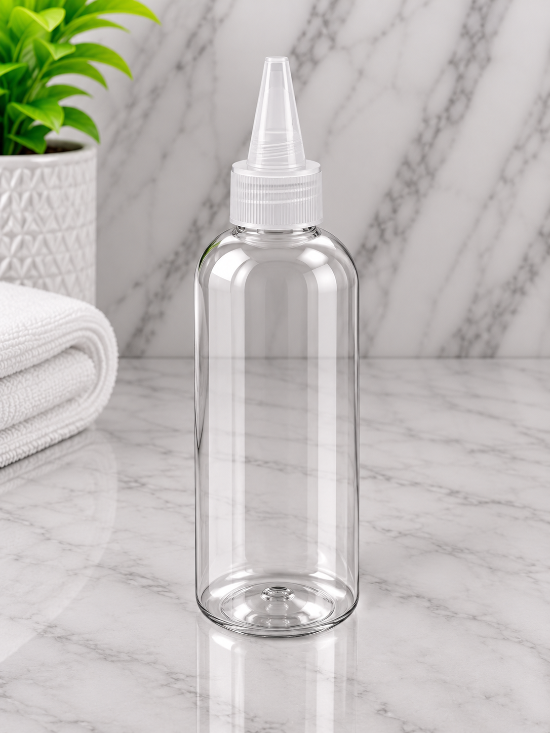 100ml Boston Pet Clear Bottle With Clear Oil Spout Pack Of 500