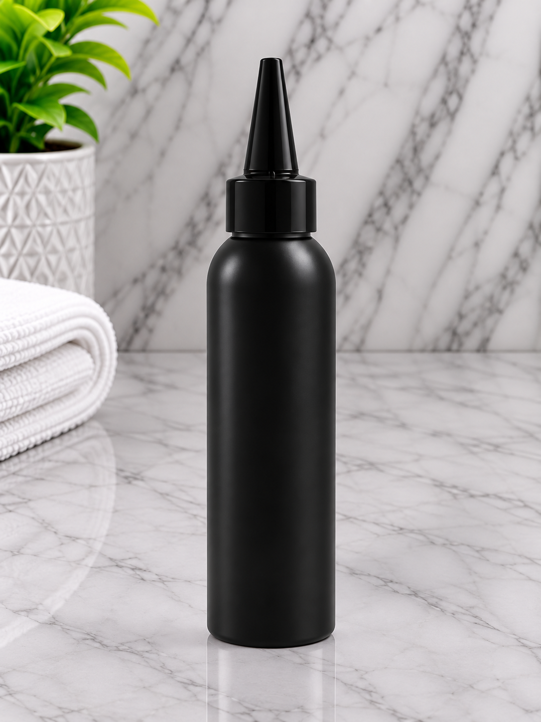 100ml Boston Black Bottle With Black Oil Spout