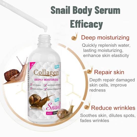 100ml Collagen Snail Moisturizing Body Serum Pack Of 6