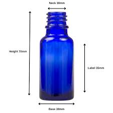 20ml Blue Dropper Bottle With White Slow Flow Screw Cap Box Of 156 Units