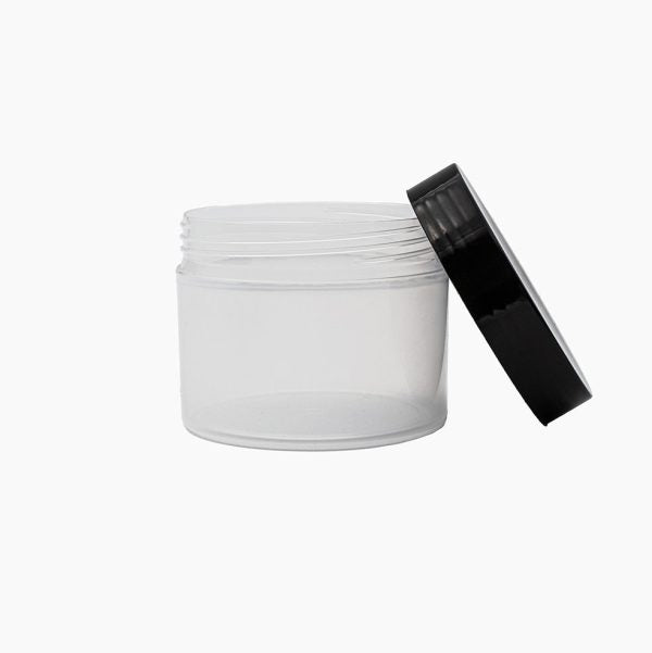 125g Natural Cosmo Jar Black Lid Pack Of 10