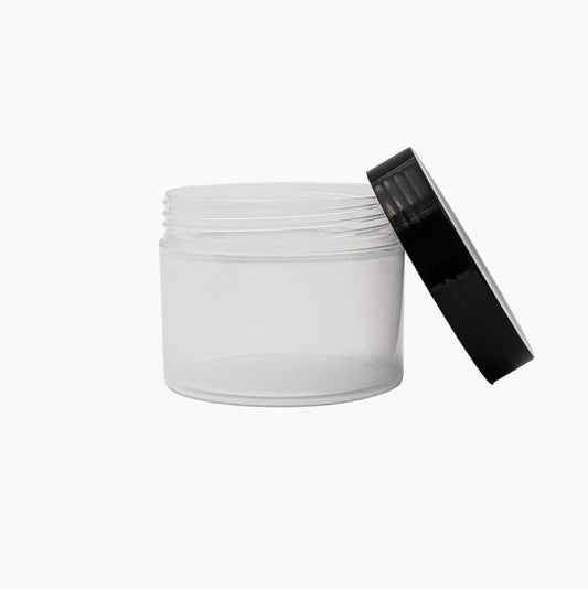 125g Natural Cosmo Jar Black Lid Pack Of 10