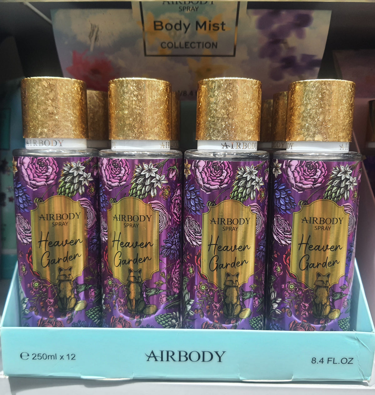 250ml Airbody Spray Body Mist Random Flavour Pack Of 12 Units
