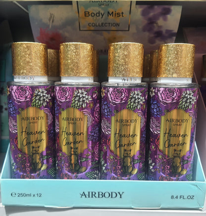 250ml Airbody Spray Body Mist Random Flavour Pack Of 12 Units