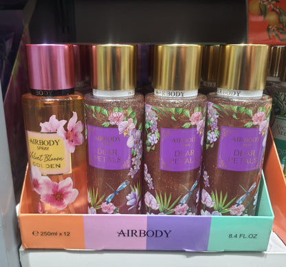 250ml Airbody Spray Body Mist Random Flavour Pack Of 12 Units