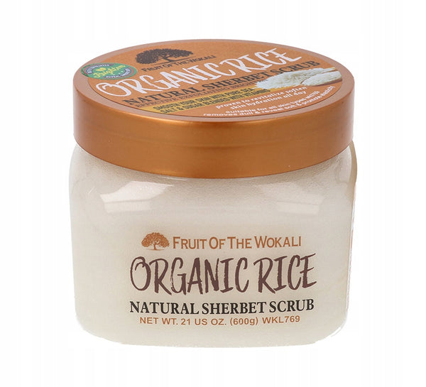 600g Fruit Of The Wokali Organic Rice Natural Sherbert Scrub