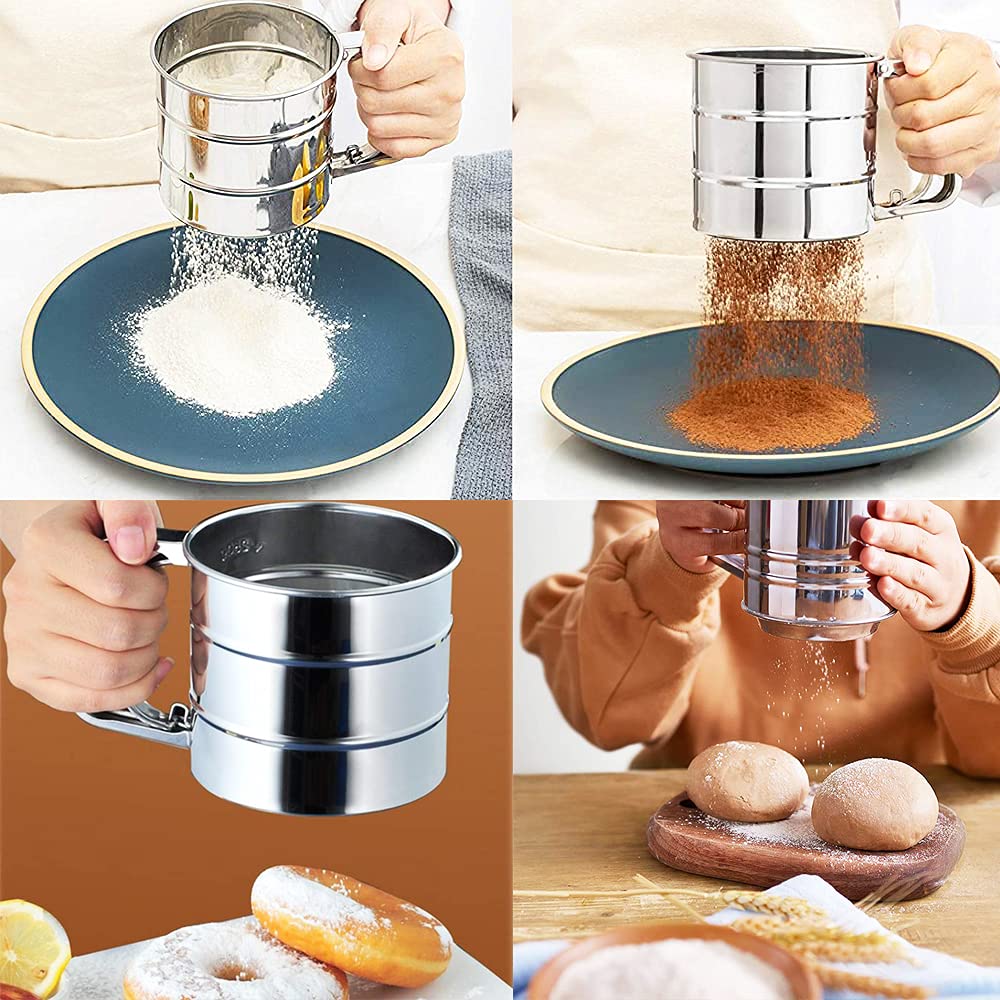 250g Stainless Steel Flour Sifter Powder Sieve