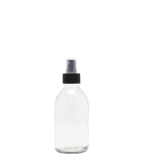 200ml Clear Generic Glass Bottle With Black Mist Spray Box Of 70 Units