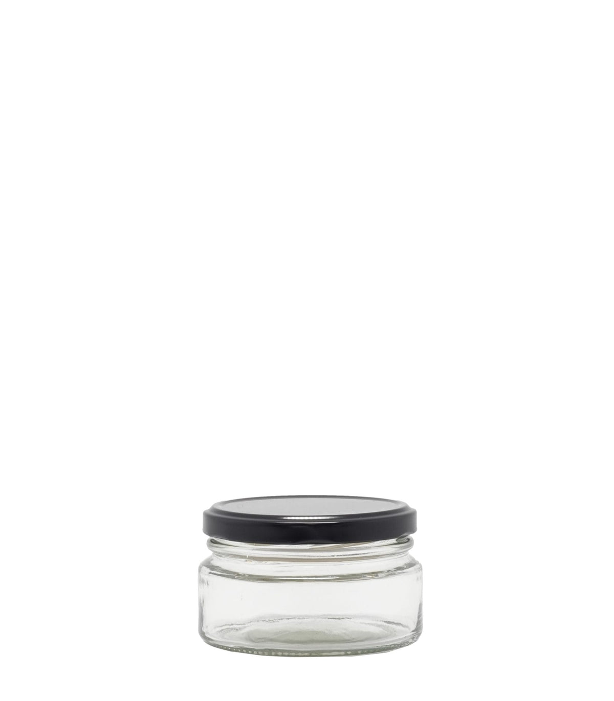 200g Glass Dip Jar With Black Li Box Of 24