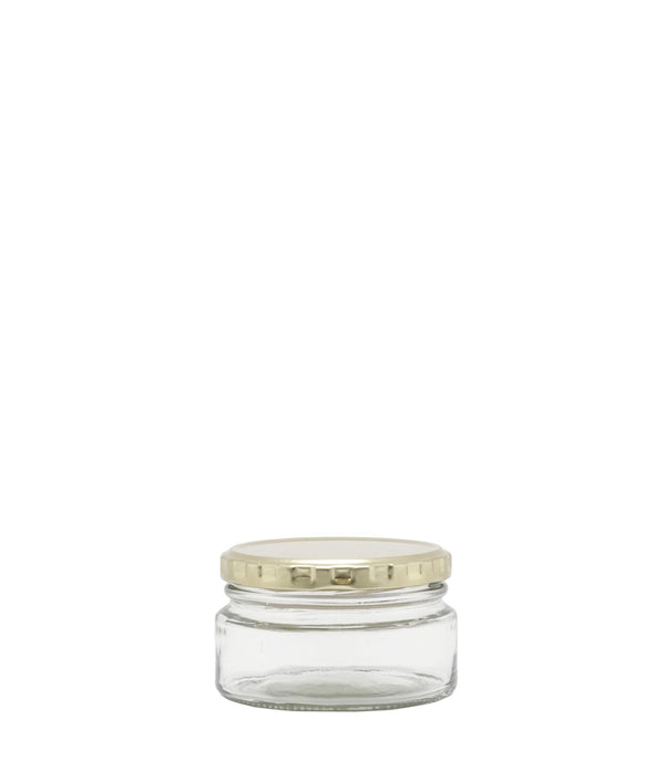 200g Glass Dip Jar With Gold Lid Box Of 24