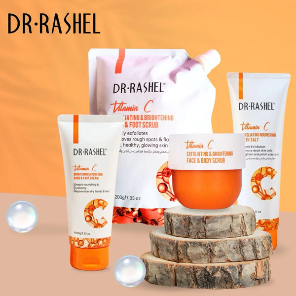 Dr.Rashel Vitamin C Exfoliating & Nourishing Body Cleansing 4 Piece Set DRL-1742
