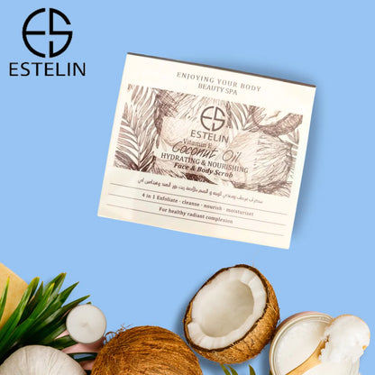 Estelin Body Vitamin E Coconut Oil Body Cleaning 4 Piece Set ES-0139