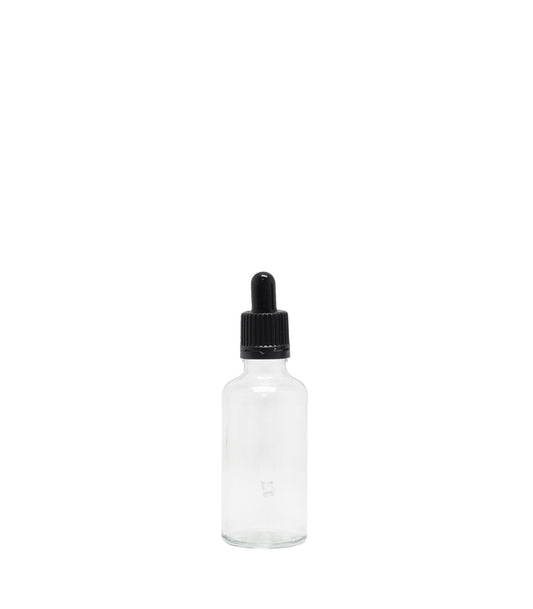 30ml Clear Dropper Bottle With Black Pipette