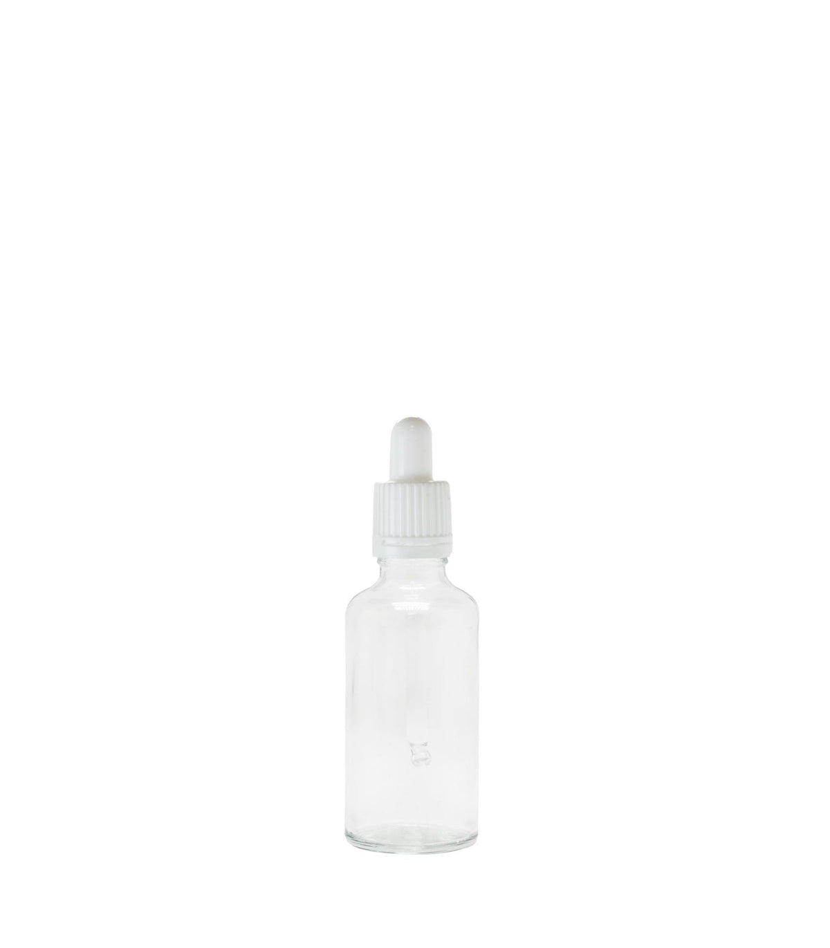 30ml Clear Glass Dropper Bottle With White Pipette
