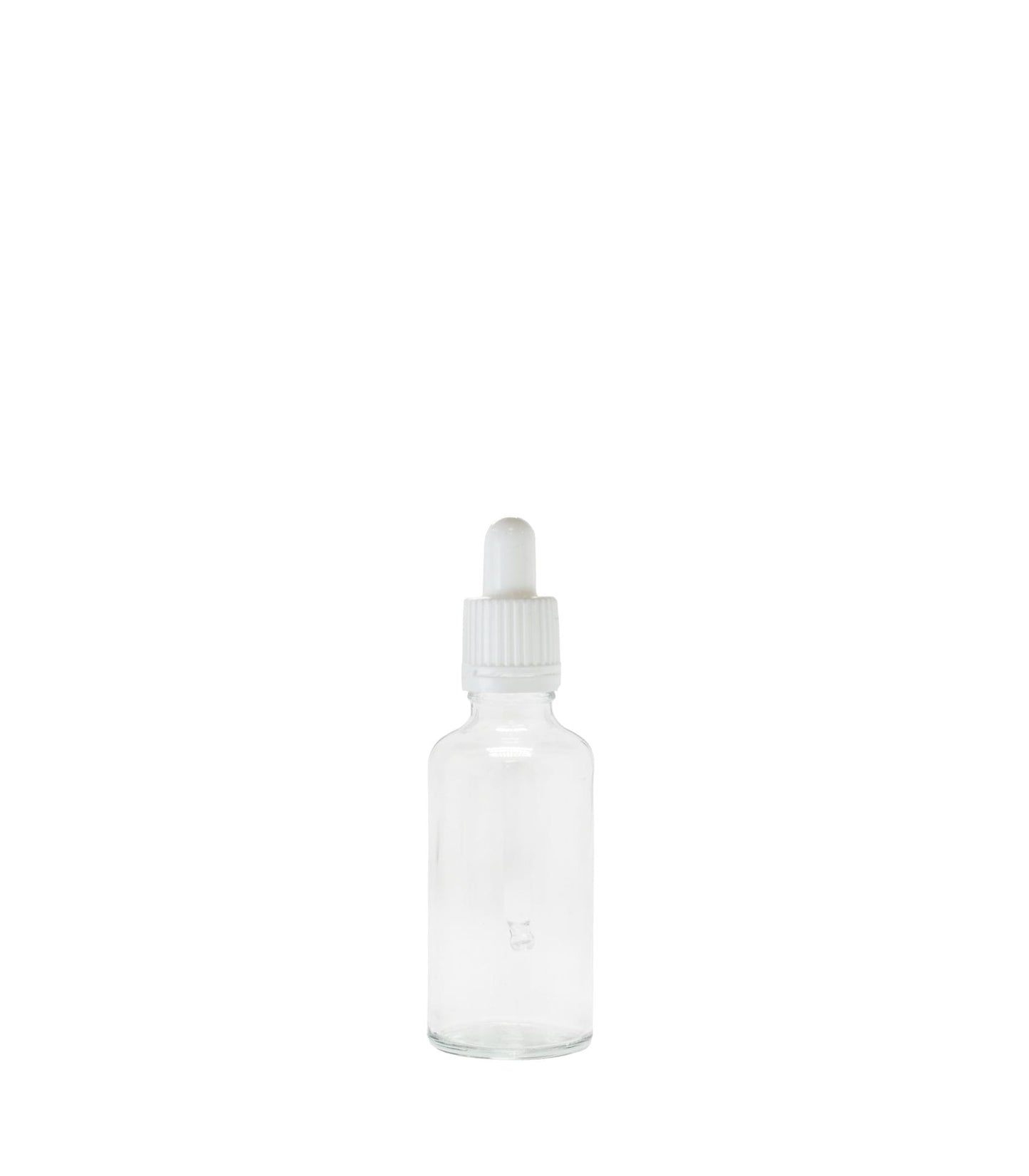 30ml Clear Glass Dropper Bottle With White Pipette Pack Of 25 Units