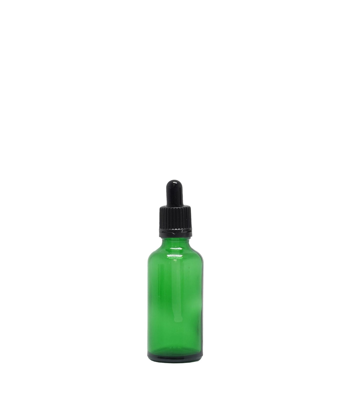 50ml Green Glass Dropper Bottle With Black Pipette Pack Of 25 Units