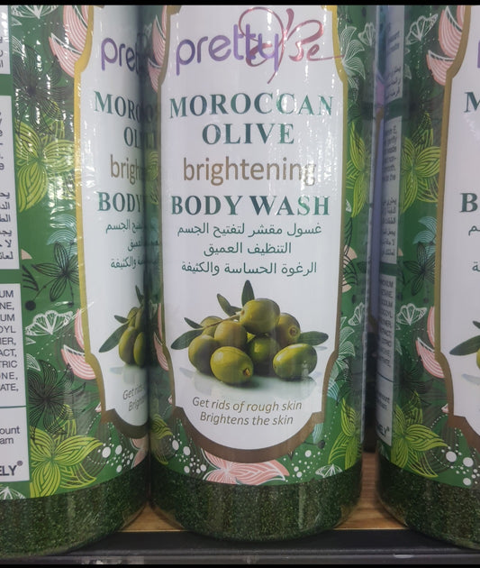1Litre Pretty Be Moroccan Olive Brightening Body Wash Pack Of 12