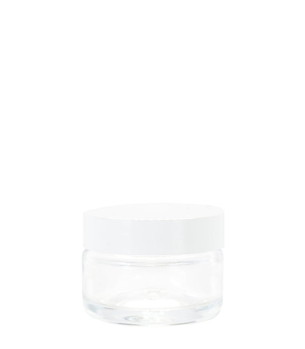 50g Clear Glass Jar With White Lid Box Of 140