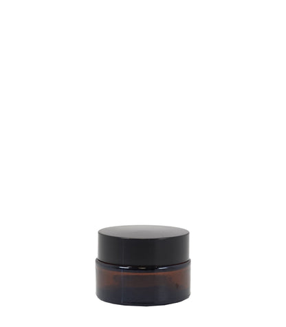 20g Amber Glass Jar With Black Lid And Shive Box Of 378