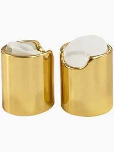 24/410 Gold And White Disc Top Cap