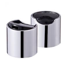 24/410 Silver And Black Disc Top Cap Pack Of 100 Units