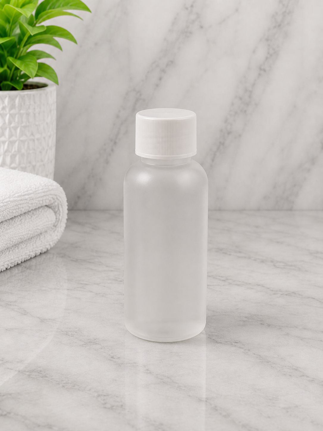 100ml Boston Natural Bottle With White Screw Cap Pack Of 100