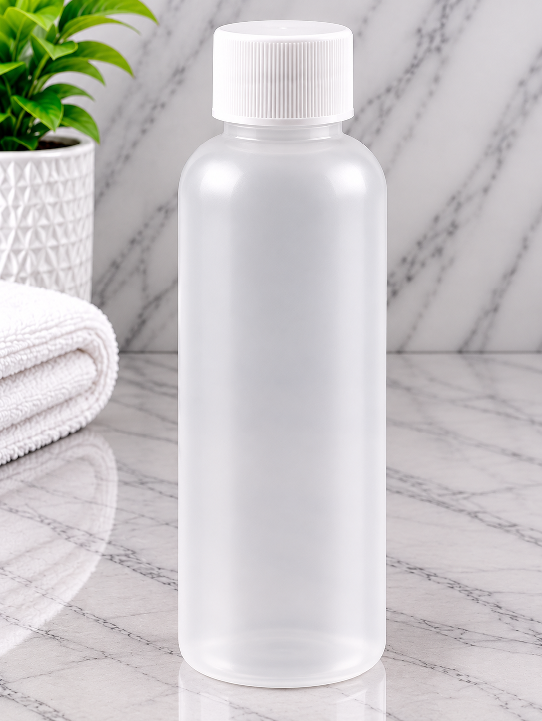 250ml Boston Natural Bottle With White Screw Cap