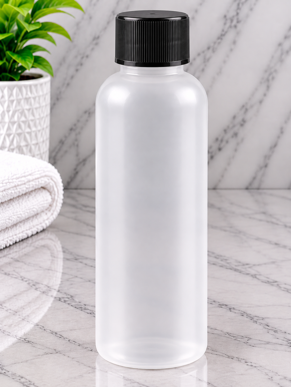 250ml Boston Natural Bottle With Black Screw Cap
