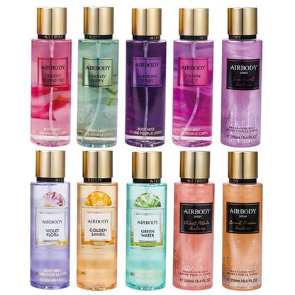 250ml Airbody Spray Body Mist Random Flavour Pack Of 12 Units