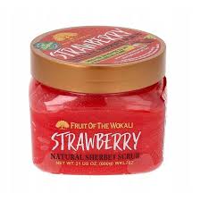 600g Fruit Of The Wokali Strawberry Natural Sherbet Scrub